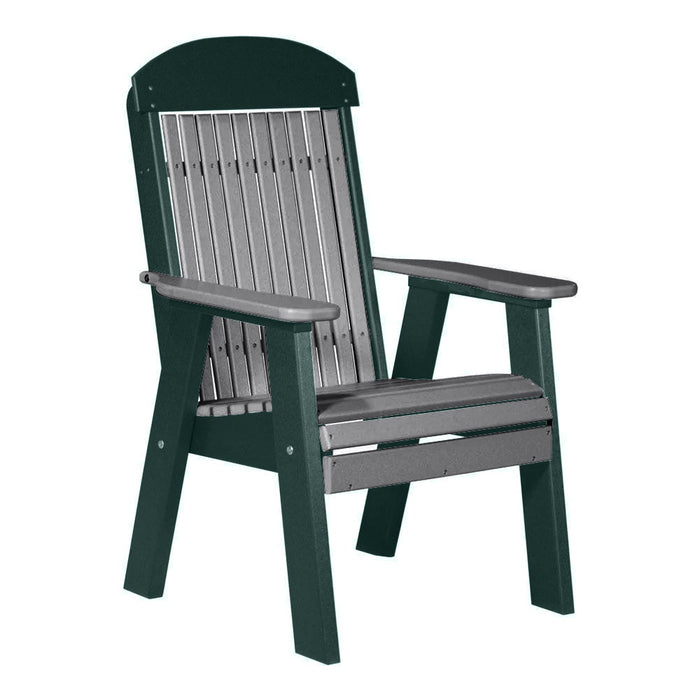 LuxCraft Gray 2' Classic Highback Recycled Plastic Chair