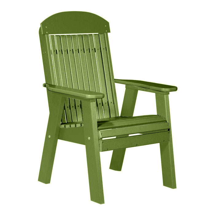 LuxCraft Lime Green 2' Classic Highback Recycled Plastic Chair