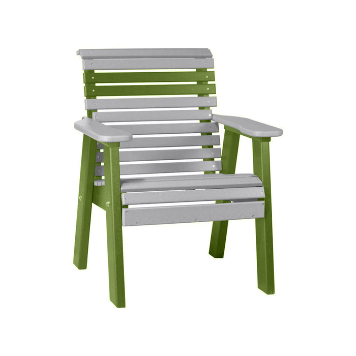 LuxCraft Dove Gray 2' Rollback Recycled Plastic Chair
