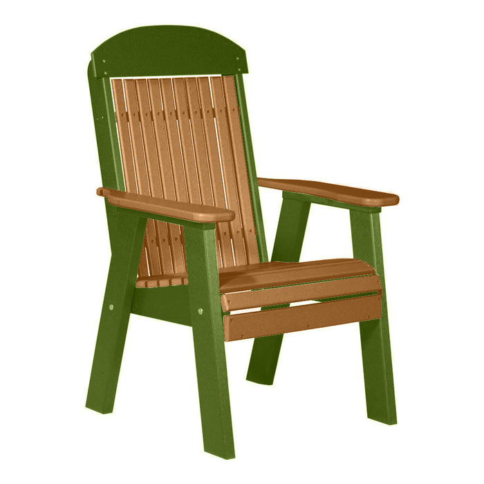 LuxCraft Cedar 2' Classic Highback Recycled Plastic Chair