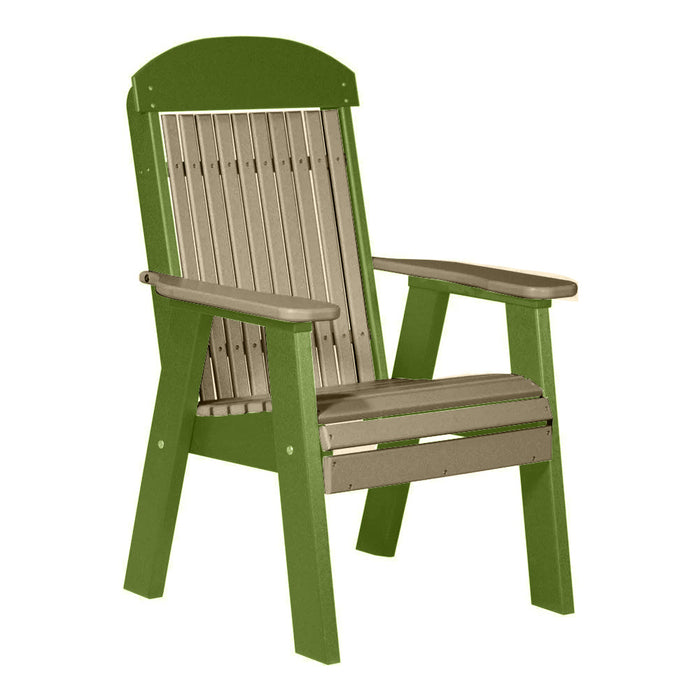 LuxCraft Weatherwood 2' Classic Highback Recycled Plastic Chair