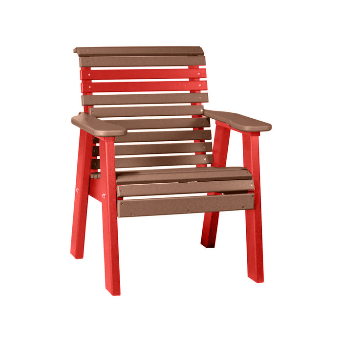 LuxCraft Antique Mahogany 2' Rollback Recycled Plastic Chair