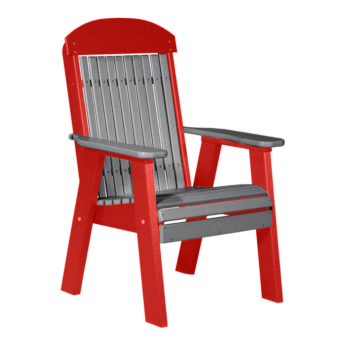 LuxCraft Gray 2' Classic Highback Recycled Plastic Chair