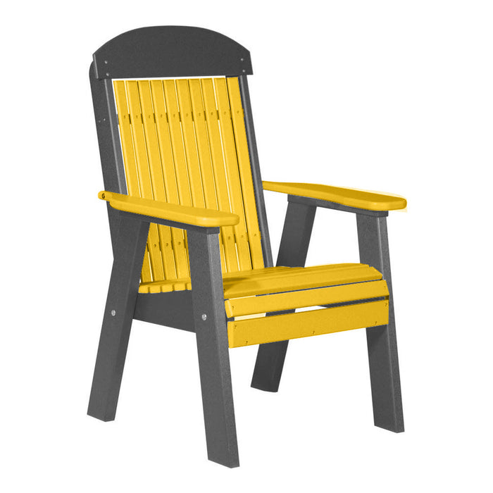 LuxCraft Yellow 2' Classic Highback Recycled Plastic Chair