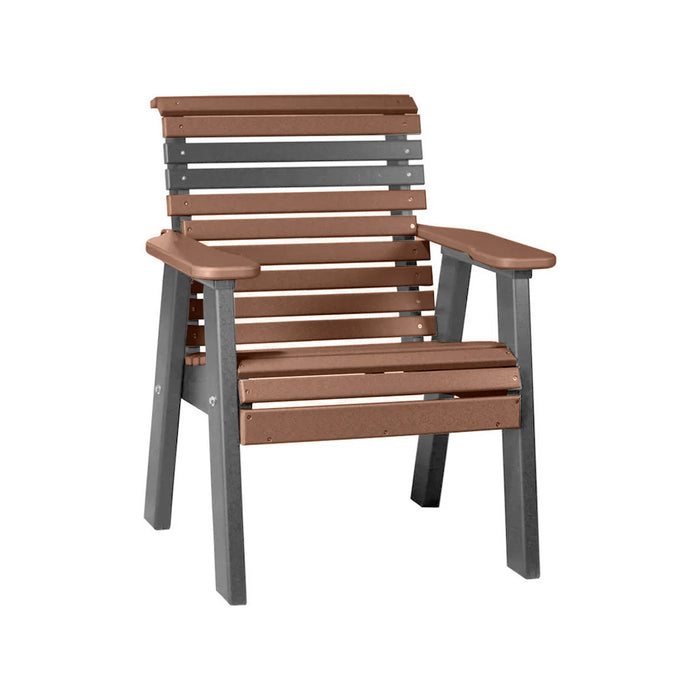 LuxCraft Antique Mahogany 2' Rollback Recycled Plastic Chair