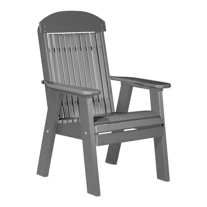 LuxCraft Slate 2' Classic Highback Recycled Plastic Chair With Cup Holder