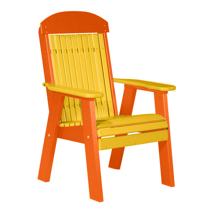 LuxCraft Yellow 2' Classic Highback Recycled Plastic Chair