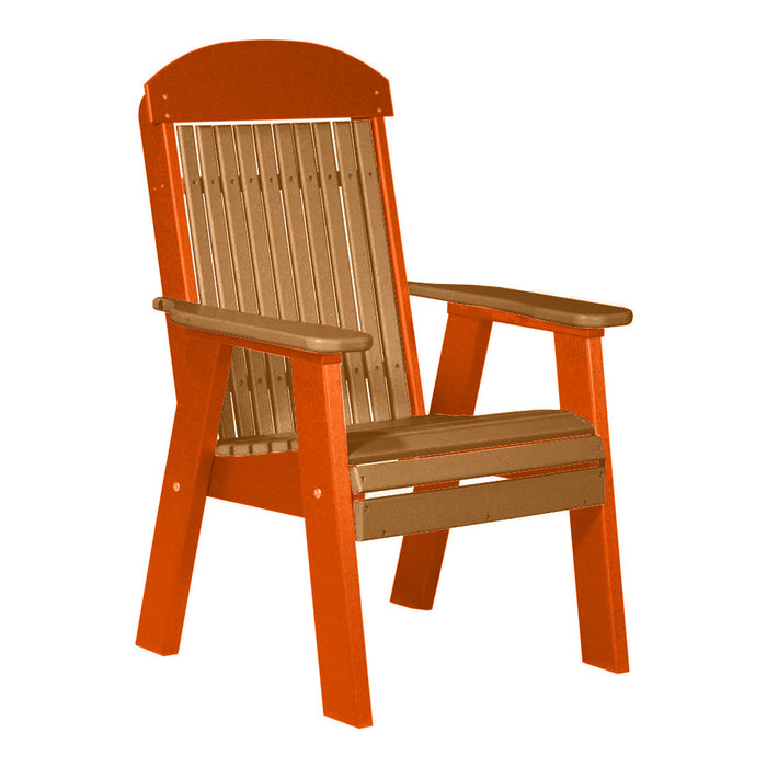 LuxCraft Cedar 2' Classic Highback Recycled Plastic Chair