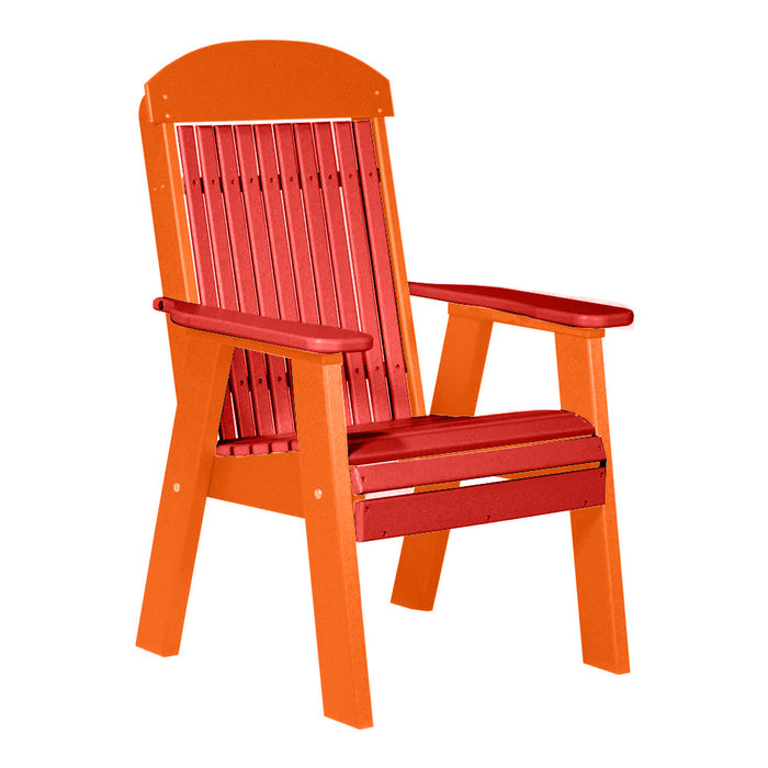LuxCraft Red 2' Classic Highback Recycled Plastic Chair