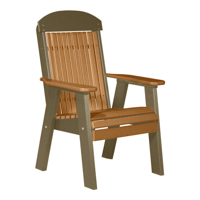 LuxCraft Cedar 2' Classic Highback Recycled Plastic Chair
