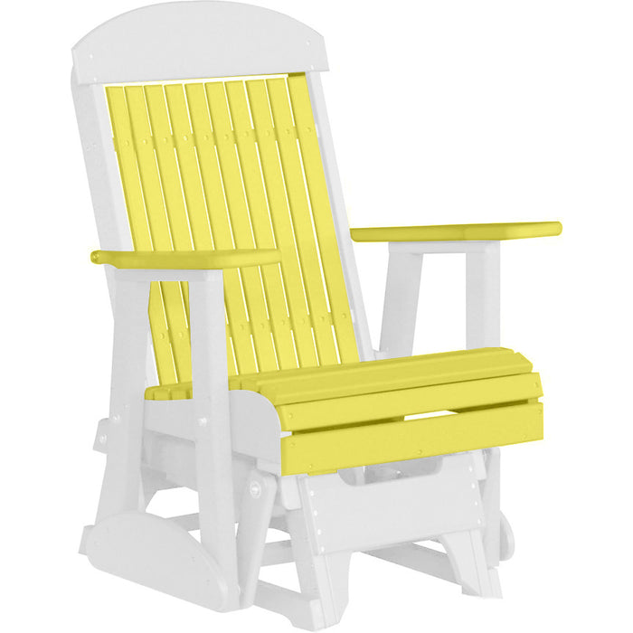 LuxCraft Yellow 2 foot Classic Highback Recycled Plastic Glider Chair