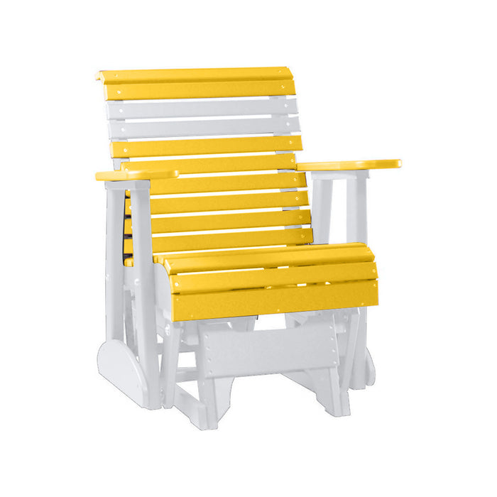 LuxCraft Yellow 2 foot Rollback Recycled Plastic Glider Chair
