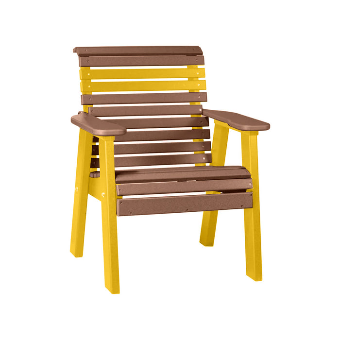 LuxCraft Antique Mahogany 2' Rollback Recycled Plastic Chair