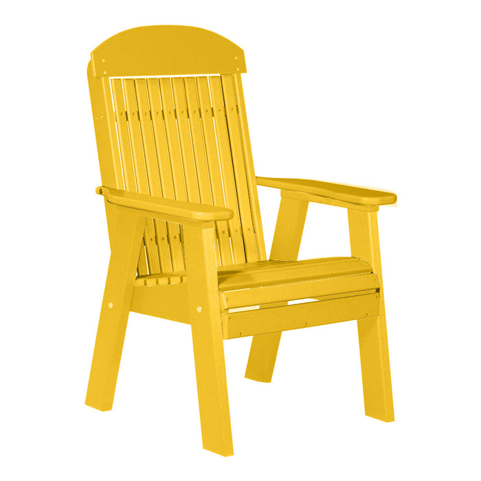 LuxCraft Yellow 2' Classic Highback Recycled Plastic Chair