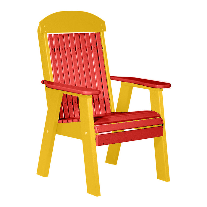 LuxCraft Red 2' Classic Highback Recycled Plastic Chair