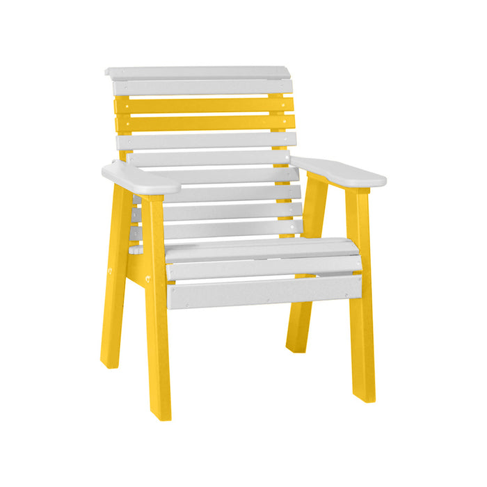 LuxCraft White 2' Rollback Recycled Plastic Chair