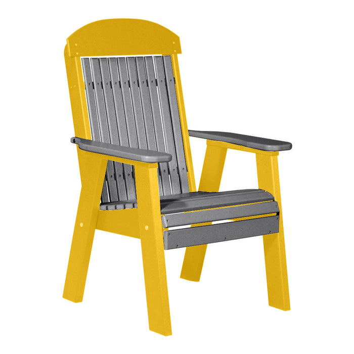LuxCraft Gray 2' Classic Highback Recycled Plastic Chair