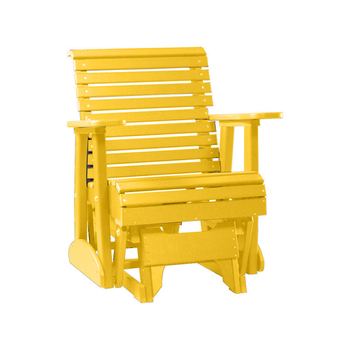 LuxCraft Yellow 2 foot Rollback Recycled Plastic Glider Chair
