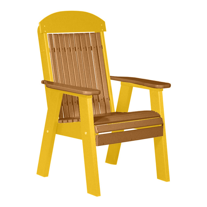 LuxCraft Cedar 2' Classic Highback Recycled Plastic Chair