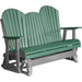 LuxCraft Copy of LuxCraft Green 5 ft. Recycled Plastic Adirondack Outdoor Glider With Cup Holder Green on Slate Adirondack Glider 5APGGS-CH