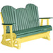 LuxCraft Copy of LuxCraft Green 5 ft. Recycled Plastic Adirondack Outdoor Glider With Cup Holder Green on Yellow Adirondack Glider 5APGGY-CH