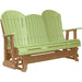 LuxCraft Copy of LuxCraft Lime Green 5 ft. Recycled Plastic Adirondack Outdoor Glider With Cup Holder Lime Green on Cedar Adirondack Glider 5APGLGC-CH