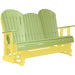 LuxCraft Copy of LuxCraft Lime Green 5 ft. Recycled Plastic Adirondack Outdoor Glider With Cup Holder Lime Green on Yellow Adirondack Glider 5APGLGY-CH