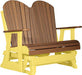 LuxCraft LuxCraft Antique Mahogany 4 ft. Recycled Plastic Adirondack Outdoor Glider Antique Mahogany on Yellow Adirondack Glider 4APGAMY