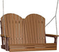 LuxCraft LuxCraft Antique Mahogany Adirondack 4ft. Recycled Plastic Porch Swing Antique Mahogany on Chestnut Brown / Adirondack Porch Swing Porch Swing 4APSAMCB