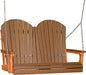 LuxCraft LuxCraft Antique Mahogany Adirondack 4ft. Recycled Plastic Porch Swing Antique Mahogany on Tangerine / Adirondack Porch Swing Porch Swing 4APSAMT