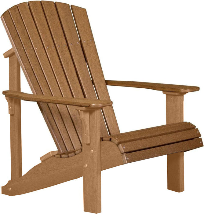 LuxCraft LuxCraft Antique Mahogany Deluxe Recycled Plastic Adirondack Chair Antique Mahogany on Cedar Adirondack Deck Chair