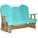LuxCraft LuxCraft Aruba Blue 5 ft. Recycled Plastic Adirondack Outdoor Glider With Cup Holder Aruba Blue on Cedar Adirondack Glider 5APGABC-CH