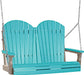 LuxCraft LuxCraft Aruba Blue Adirondack 4ft. Recycled Plastic Porch Swing Aruba Blue on Weatherwood / Adirondack Porch Swing Porch Swing 4APSABWW