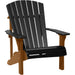 LuxCraft LuxCraft Black Deluxe Recycled Plastic Adirondack Chair Black on Cedar Adirondack Deck Chair PDACBKC