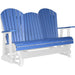 LuxCraft LuxCraft Blue 5 ft. Recycled Plastic Adirondack Outdoor Glider Blue on White Adirondack Glider 5APGBWH