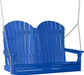 LuxCraft LuxCraft Blue Adirondack 4ft. Recycled Plastic Porch Swing With Cup Holder Blue / Adirondack Porch Swing Porch Swing 4APSB-CH