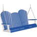 LuxCraft LuxCraft Blue Adirondack 5ft. Recycled Plastic Porch Swing Blue on White / Adirondack Porch Swing Porch Swing