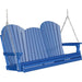 LuxCraft LuxCraft Blue Adirondack 5ft. Recycled Plastic Porch Swing With Cup Holder Blue / Adirondack Porch Swing Porch Swing 5APSB