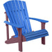 LuxCraft LuxCraft Blue Deluxe Recycled Plastic Adirondack Chair Blue on Cherrywood Adirondack Deck Chair PDACBCW