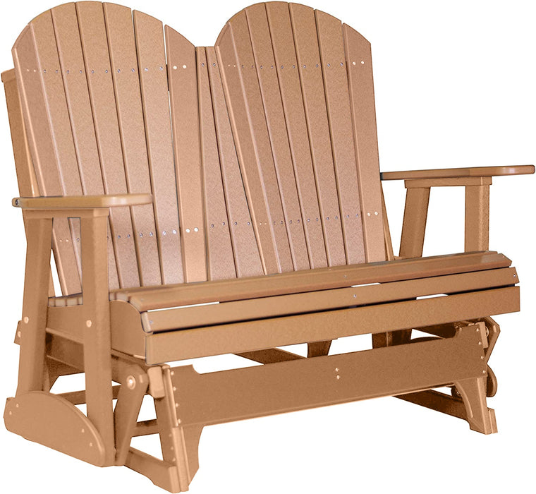 LuxCraft LuxCraft Cedar 4 ft. Recycled Plastic Adirondack Outdoor Glider Cedar Adirondack Glider 4APGC