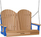 LuxCraft LuxCraft Cedar Adirondack 4ft. Recycled Plastic Porch Swing Cedar on Blue / Adirondack Porch Swing Porch Swing 4APSCBL