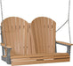 LuxCraft LuxCraft Cedar Adirondack 4ft. Recycled Plastic Porch Swing Cedar on Slate / Adirondack Porch Swing Porch Swing 4APSCS