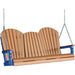 LuxCraft LuxCraft Cedar Adirondack 5ft. Recycled Plastic Porch Swing Cedar on Blue / Adirondack Porch Swing Porch Swing 5APSCBL