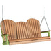 LuxCraft LuxCraft Cedar Adirondack 5ft. Recycled Plastic Porch Swing Cedar on Lime Green / Adirondack Porch Swing Porch Swing