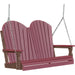 LuxCraft LuxCraft Cherry wood Adirondack 4ft. Recycled Plastic Porch Swing Cherrywood on Chestnut Brown / Adirondack Porch Swing Porch Swing 4APSCWCB