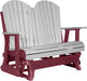LuxCraft LuxCraft Dove Gray 4 ft. Recycled Plastic Adirondack Outdoor Glider Dove Gray on Cherrywood Adirondack Glider 4APGDGCW