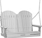 LuxCraft LuxCraft Dove Gray Adirondack 4ft. Recycled Plastic Porch Swing With Cup Holder Dove Gray on Gray / Adirondack Porch Swing Porch Swing 4APSDGGR-CH