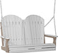 LuxCraft LuxCraft Dove Gray Adirondack 4ft. Recycled Plastic Porch Swing With Cup Holder Porch Swing