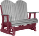 LuxCraft LuxCraft Gray 4 ft. Recycled Plastic Adirondack Outdoor Glider Gray on Cherrywood Adirondack Glider 4APGGCW