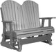 LuxCraft LuxCraft Gray 4 ft. Recycled Plastic Adirondack Outdoor Glider Gray on Slate Adirondack Glider 4APGGS